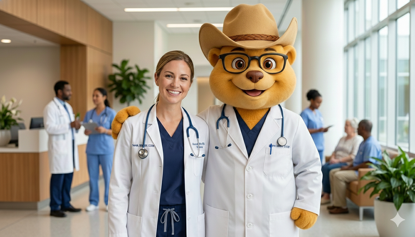 A diverse group of allied health professionals posing together, representing career opportunities.